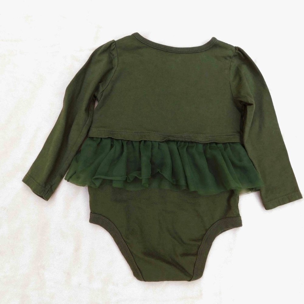 Bundle of 12-18M Old Navy Olive Jeggings & Garanimals Embellished Unicorn Onesie - Picture 4 of 4